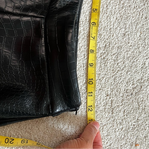 ANNABELLE High Waisted Croc Skinny Pant -black small - Picture 5 of 8